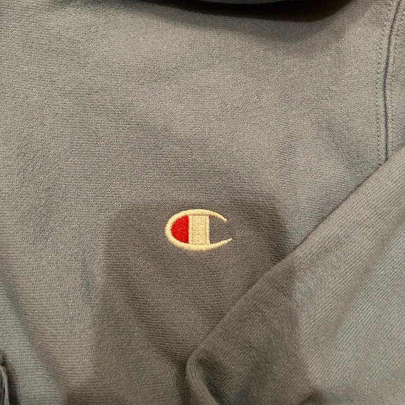 Champion blue reverse weave hoodie - Picture 2 of 6